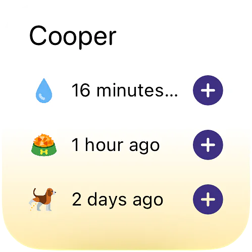 Training Log widget